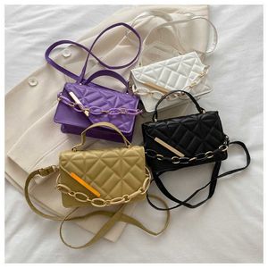 nxy kadın çanta yeni elmas işlemeli iplik omuz çantaları zincir dekorasyon crossbody çantaları düz renk zarif çantalar 230308