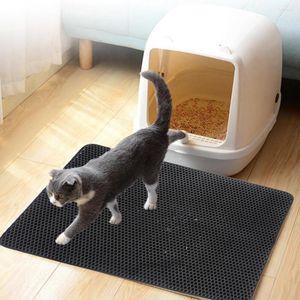 Cat Beds Litter Trapping Mat Honeycomb Double Layer Waterproof Urine Proof Scatter Control Pets Pad