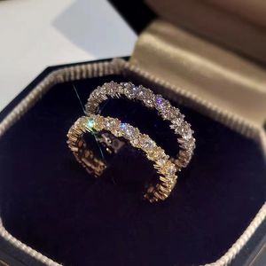 Amantes eternidade anel de dedo aaaaa zircão 925 anéis de de casamento de noivado de prata esterlina anéis para jóias de festas de aniversário femininas