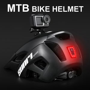 Cycling Helmets BOLER MTB Road Bike Downhill LED Lights Camera Holder Outdoor Sport Riding Bicycle For Man 230322