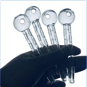 Herstellung von superdickem Pyrex-Glas-Ölbrenner-Rohrrauchzubehör, 13 cm, klare Farbe, transparent, große Röhre, Nagelspitzen-Bong