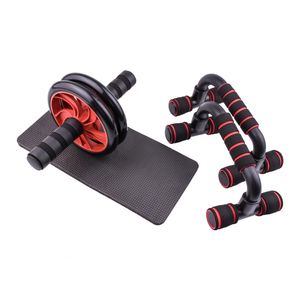 Ab Rollers AB Power Wheels Roller Machine Push-up Bar Stand Exercise Rack Workout Home Gym Fitness Equipment Abdominal Muscle Trainer 230323