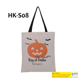 Borsa regalo di Halloween all'ingrosso per feste 6 tipi Pumokin Spider Sacchi Borse di tela per regali di caramelle