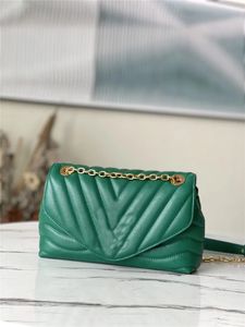 Designerskie torby luksusowe zielone nowa fala v łańcuch torebki na ramię M58553 HASP UP UP Crossbody Bag skóra torebka torebka tydzień