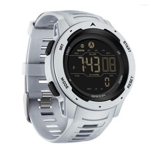 Principal Sports Sports Watch For Men Data de detecção de calorias Auto Data do cronógrafo Analog Rates Luxury LED Electronic Wristwatch