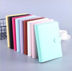 A6 Yaratıcı Su Geçirmez Macarons Binder El Defteri Not Defterleri Kabuk Looseleaf Not Defteri Günlük Kırtasiye Kapağı Okul Ofis Malzemeleri