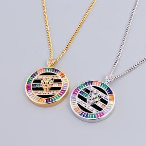 men's jewelry multicolour pendant necklace leopard Diamonds daily work designer for Women Men couple fashion Party Thanksgiving Day Valentine silver gifts cool