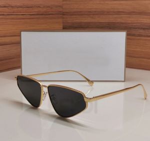 40068 Gold Metal Cat Eye Sunglasses Brown Lens Women Summer Sunnies Designers Sunglasses Sonnenbrille Sun Shades UV400 Eyewear Wth Box