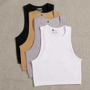 Camisoles Tanks Yoga v Gym Sports Crop TopsシームレスストリートウェアリブニットフィットネスランニングVワークアウトブラジャータンクトップ女性Wiout Pad Z0322