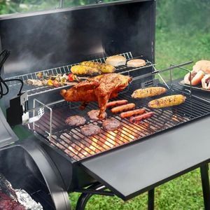 Araçlar Aksesuarlar Evrensel Otomatik Grill Rotisserie Kiti 4W Elektrikli Motor Tükürük Çatal Çatal