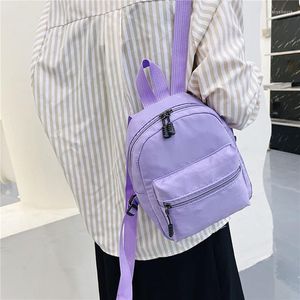 Bolsas escolares Mini mochilas femininas 2023 Bolsa feminina de nylon small mochila branca para meninas adolescentes imprimindo mochila casual