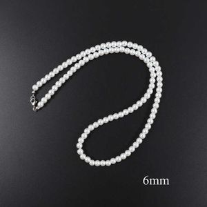 Perlenketten, trendige Imitationsperlen-Halskette für Männer, handgefertigt, klassisch, Breite 6810 mm, Perlen-Perlen-Halskette für Männer, Schmuck, Geschenk, Q231030