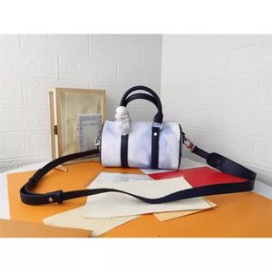 Axelväskor kvinnor handväska baguette läder plånbok blå bläck rendering shopping crossbody designer messenger 1025