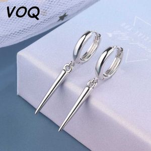 Charm VOQ Punk Style Hanging Rivet Cone Pendant Earrings Fashionable Women's Silver Color Accessories Party Jewelry Z0323