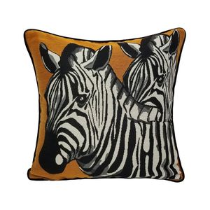 American Luxury Pillow Case Horse Head Design Jacquard Yarn-Dyed Cushion Flannelette Pillow Case 47x47cm 45*45cm utan hjärta