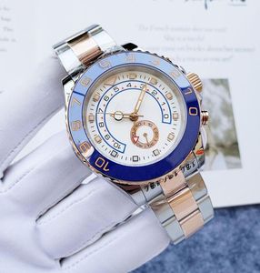 Men Yachtmaster Watch Designer Luksusowe zegarki 42 mm ruch ślizgowy Pasek ze stali nierdzewnej Automatyczne mechaniczne światło wodoodporne Wodoodporne Ruch na rękę