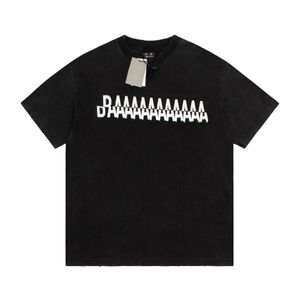 DUYOU Treme de tamanho grande com letras de lavagem de camisa vintage 100% algodão de camisetas casuais camisetas básicas Camisetas mulheres de qualidade tops clássicos dy9035