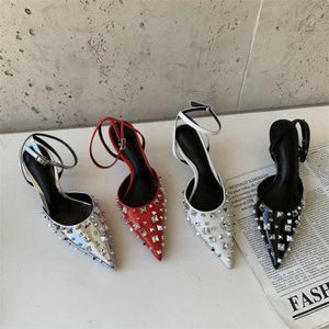 2022 Sandals High Heels Shoes Complete Toe костюм для женского бежевого цвета Новая высокая модная весна весна Spring Low Comfort Girls Black Stilet 230223