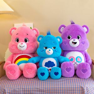 Brinquedos de bichos de pelúcia irritado azul irritável olhos piscando amor arco-íris brinquedos de pelúcia boneca brinquedos infantis