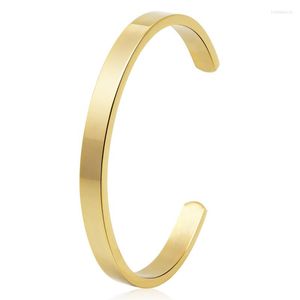Bangle Fashion Stainless Steel Jewelry High Quality Smooth C Shape For Woman Bracelet Party Gift Wholesale