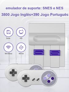 Portable Game Players 16 Bit Wired Wireless TV Video Family 4000 s Console Everdrive For Super NES FC Retro SNES Christmas Gifts 230323