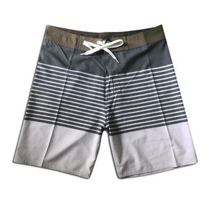 Herren-Shorts, elastisch, gestreift, Surfen, schnell trocknend, Board-Badehose, für Herren, Schwimmen, Wassersport, Grau, Großhandel