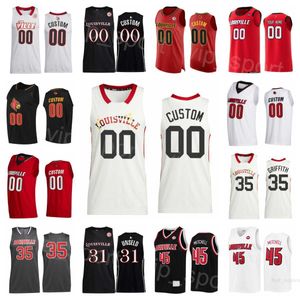College Basketball 31 Wes Unseld Maglie 3 Peyton Siva 24 JaeLyn Withers 22 Deng Adel Donovan Mitchell 45 35 Darrell Griffith Sewing University NCAA Uomini Bambini Donne