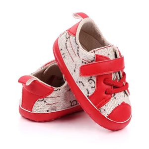 Nyfödda babyskor Spring Soft Bottom Sneakers Baby Boys Non-Slip Shoes First Walkers 0-18 Months Outdoor Walking Shoes