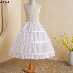 Küçük Kız Petticoats Tutu Kabarık Elbise Beyaz Çocuklar Kısa Çiçek Kız Elbise 3 Hoops Petticoat Çocuk Crinoline Kızlar İçin Düğün Partisi Gowns Cl1407
