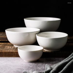 Bowls Super Large Soup Bowl Noodle Restaurant Special Ceramic Pure White European Domestic Malatang Big är inte liten