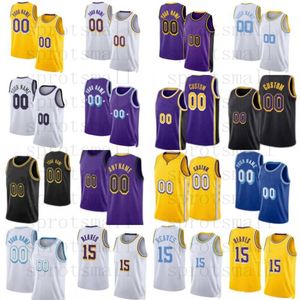 Custom Print Basketball Jerseys Hot Pressing 15 Austin Reaves Rui Hachimura Vanderbilt Walker Beasley Brown JR Reed Bamba Schroder Russell Gabriel City Shirt