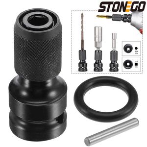 STONEGO PC inch Square Drive to inch Hex Socket Adapter Converter Chuck Adapter for Impact Air and Electric Wrench