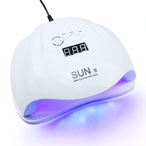 Nageltorkar 48W/54W Sun X UV Nails Lamp LED -lampor Nageltork för alla gel nagellack härdningslampa med smart sensor manikyr ongleverktyg 230323