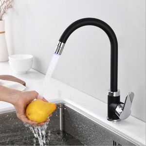 Kitchen Faucets Net Celebrity Household Vegetable Washing Sink LED Faucet Intelligent Temperature Control And Anti-scalding