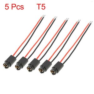 Lighting System 2/3/5/8/10pcs T5 LED Socket Lamp Dashboard Indicator Light 2 Wire Bulb Harness Connector Replacement For Car