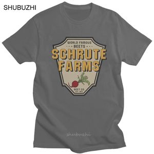 Mens Tshirts Vintage Erkek Dwight Schrute Farms T Shirt Kısa Kollu Pamuk Tshirt Klasik Sıradan Ofis TV Şovu ABD Tee Slim Fit Giyim 230323