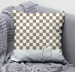 Light Luxury Pillow Cover Geometric Car and Sofa Office Lumbar Cushion Cushion Cover Wholesale without Pillow Core