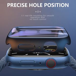 Hard PC Bumper Waterproof Cover for iWatch Ultra Case Protective Glass for Iwatch 8 7 6 SE 5 4 49mm 45mm 41mm 40mm 44mm