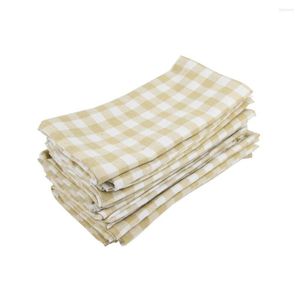 Tabellservett 40x40 cm nordisk stil plädbar tvättbar bomullslinne servetter placemat mjuka matbord värme isolering pad heminredning