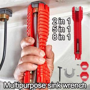 In Antislip Sink Faucet Wrench Multifunctional Double Head Repair Wrench Water Heater Plumbing Tools Bathroom Tool Sets