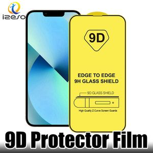 9D Full Cover Glue Tempered Glass 9H Screen Protector for iPhone 15 14 13 Pro Max 12 11 XS XR Protective Film izeso