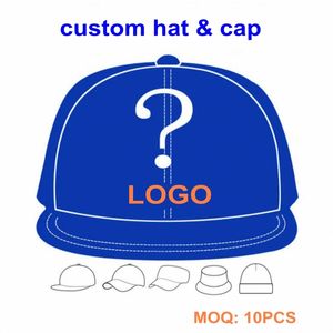 Custom Baseball Caps Adjustable Flat Brimmed Hip Hop Snapbacks Hats Embroidery Printing Logo Adult Men Women Kids Size Available