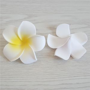 Künstliche Plumeria Rubra Hawaiian Flower Petals Hair Hat Wreath Floral Premium Bali Foam Frangipani Flowers für DIY Home Beach Wedding Party Dekoration