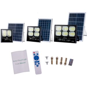 300W Luzes solares Luzes de rua Dusk ao ar livre para Dawn IP66 impermeabilizado com controle de segurança de controle remoto para vias de calha do jardim de quintal Uitastar