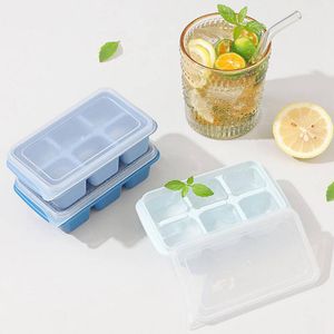 Mini 6 grades Soft Silicone Ice Cube Bandejas de gelo Mandelas de sorvete de sorvete de verão Festa de verão Caseira Drink DIY Tools