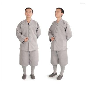 Buddyjskie koszulki na twiecie mężczyzn spodnie kobiety kobiety sukienki bawełniane gęste ubranie mnich ciepła zima