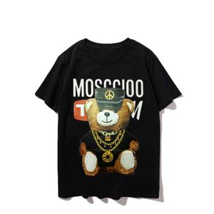 MOS TOP MAN TSHIRT Casual Woman Shirt Wysokiej jakości Top Summer Graphic Tee Men T-shirt Designer Mens T Shirt Casual Bear Printing Free Sleeve 395