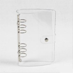 PVC A6 Sixhole Spiral Original Clear Notepad Cover Loose Leaf Mapp Bindemedelsbindemedel Notbok Shell Looseleaf Travel Handbok Skal