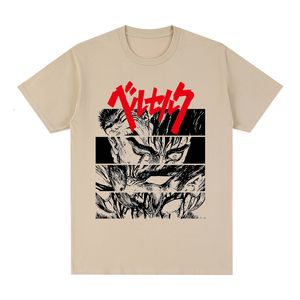 メンズTシャツBERSERK Tシャツガッツソードマン日本語マンガTシャツコットンメンTシャツTシャツレディーストップユニセックス230323