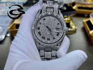 Out Private циркона роскошные хрустальные индивидуальные Lab Lab Watch Top Men Женщины Iced Ice Cube Arabian Skeleton VVS Moissanite Diamond Sez5